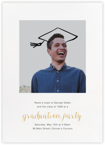 Thinking Cap - Paperless Post - Virtual Graduation Party Invitations
