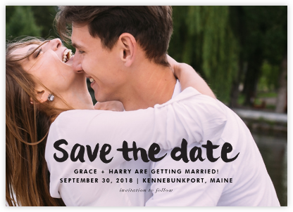 Stroke of Genius - Black - Linda and Harriett - Save the Date with Photo