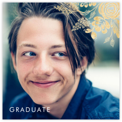 Heather and Lace (Photo) - Gold - Rifle Paper Co. - College Graduation Announcements