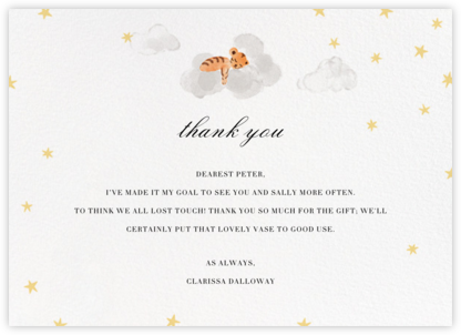 Starry Slumber (Stationery) - Cub - Paperless Post - Online thank you notes