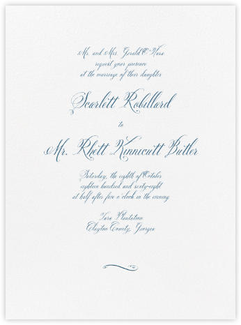 Trasierra - French Blue - Crane & Co. - Classic wedding invitations 