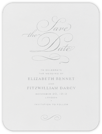 From This Day Forward (Save The Date) - Platinum - Crane & Co. - Classic save the dates