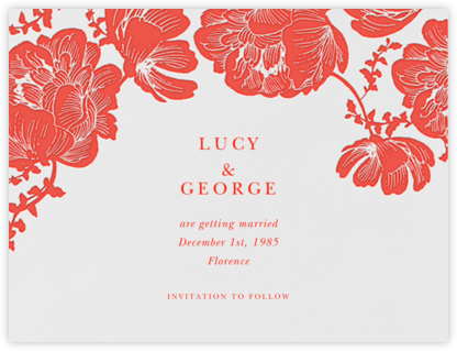 Audrey I (Save The Date) - Geranium - Paperless Post - Save the Dates