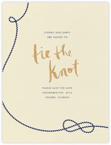Nautical I (Save the Date) - kate spade new york - Gold Save The Dates