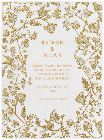 Marjorie I - Gold - Paperless Post - Romantic wedding invitations 