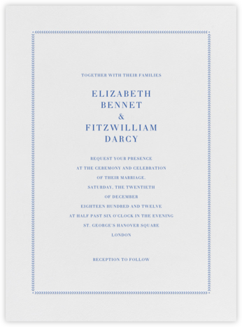 Diana - Regent Blue - Paperless Post - Online Wedding Invitations
