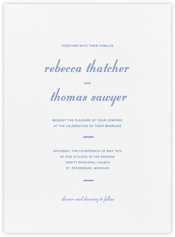 Gardener - Regent Blue - Paperless Post - Online Wedding Invitations