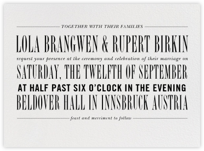 Assemblage I - Black - Paperless Post - Affordable Wedding Invitations