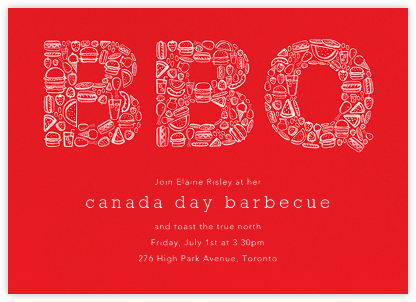 Tiny Barbecue - Maraschino - Paperless Post - Canada Day Invitations