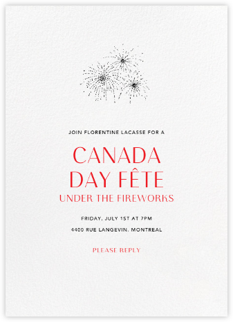 White (Tall) - Paperless Post - Canada Day Invitations