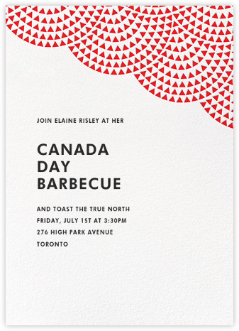 Savoy (Tall) - Maraschino - Paperless Post - Canada Day Invitations
