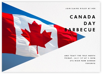 Side Photo Triangle - Paperless Post - Canada Day Invitations
