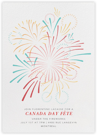 Skybursts - White - Paperless Post - Canada Day Invitations