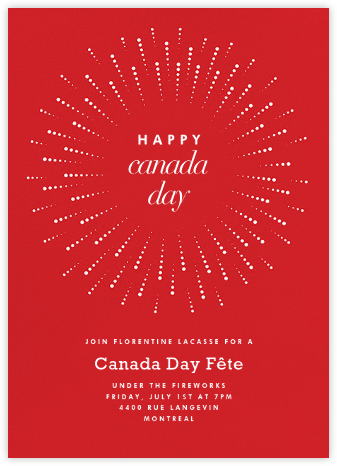 Burst Forth - Red - Paperless Post - Canada Day Invitations