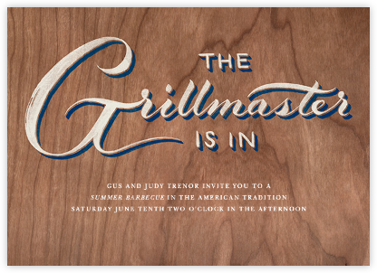 Grillmaster - Wood - Paperless Post - Canada Day Invitations