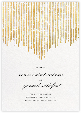 Josephine Baker (Save the Date) - White/Gold - Paperless Post - Gold Save The Dates