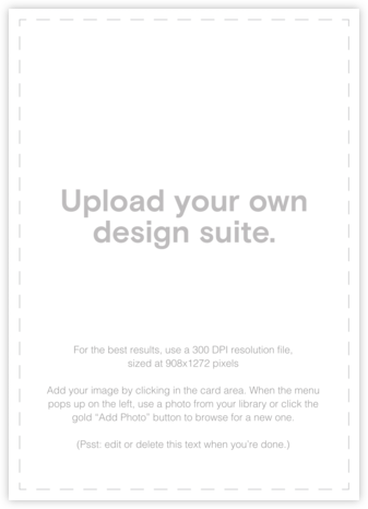 Custom Suite (Tall) - Paperless Post - Upload Your Own Invitations