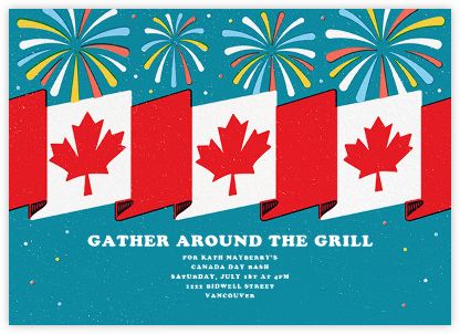 Flags and Fanfare - Paperless Post - Canada Day Invitations
