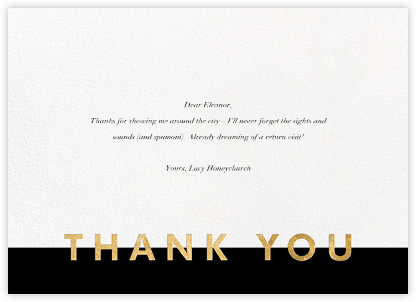 Field of Thanks - Black/Gold - Paperless Post