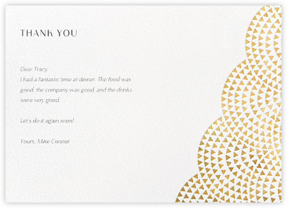 Savoy (Stationery) - Gold - Paperless Post - Online thank you notes