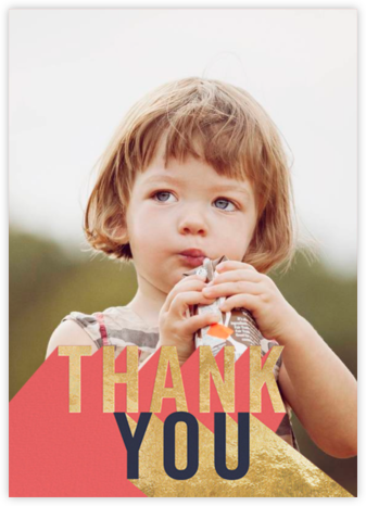 Featured Thanks (Photo) - Coral - Paperless Post - Kids' thank you notes