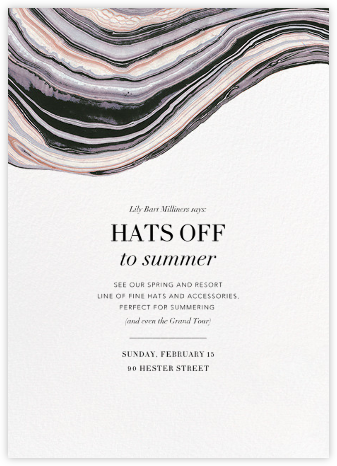 Marbleized (Vertical Invitation) - Kelly Wearstler - Launch Party Invitations