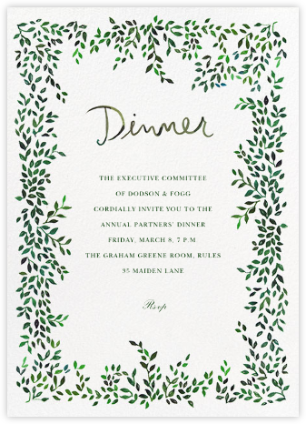 Hedgerow - Happy Menocal - Business Dinner Invitations