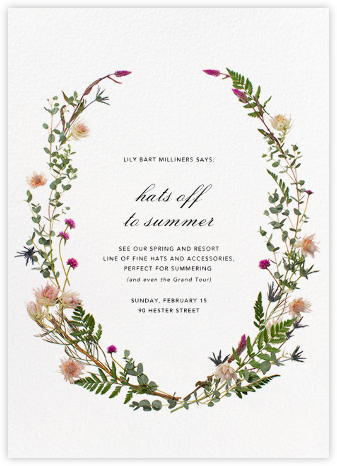 Fleurs Sauvages (Tall) - Paperless Post - Launch Party Invitations