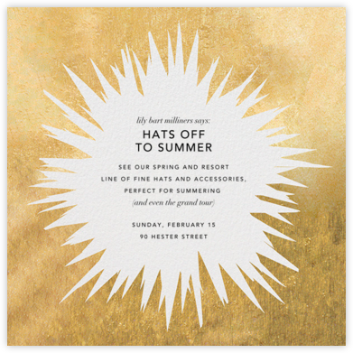 Exuberant - Gold - Kelly Wearstler - Launch Party Invitations