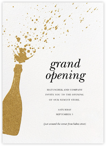 Champers - Gold - Paperless Post - Launch Party Invitations