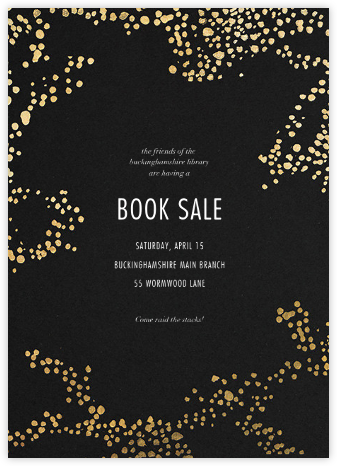 Evoke (Tall) - Black/Gold - Kelly Wearstler - Launch Party Invitations