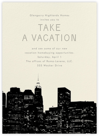 Cityscape - Paperless Post - Launch Party Invitations