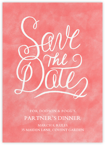 Watercolor Save the Date - Crate & Barrel - Business Party Invitations