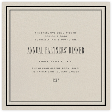 Rue Jacob - Paperless Post - Dinner Invitations