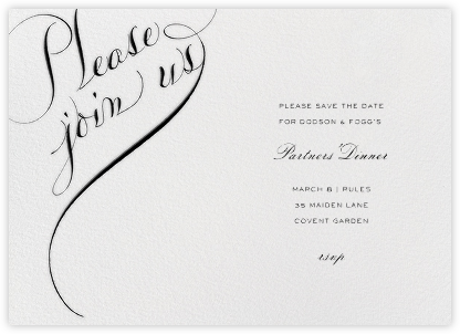 Please Join Us (Horizontal) - Black - Bernard Maisner
