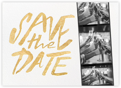 Photo Booth Save the Date - Gold - kate spade new york - Online Business Save the Dates