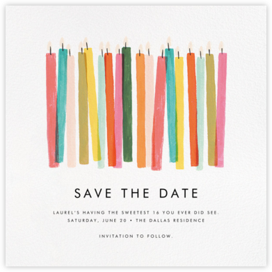 Candle Stand - Rifle Paper Co. - Save the date for birthday