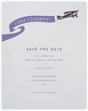 Biplane - Paperless Post - Save the date for birthday
