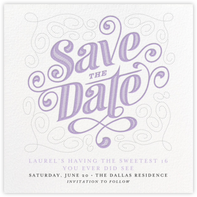 Mercer (Save the Date) - Wisteria - Paperless Post - Save the date for birthday