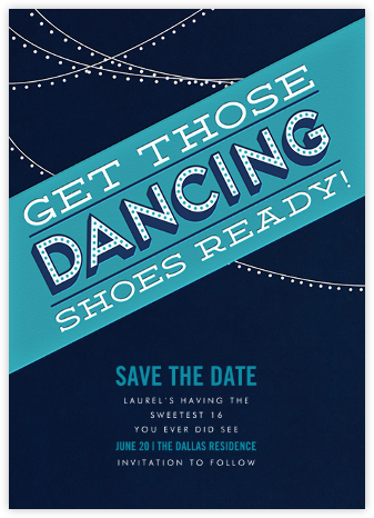 Those Dancing Shoes - Crate & Barrel - Save the date for birthday