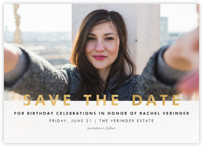 Talbot - Gold - Paperless Post - Save the date for birthday