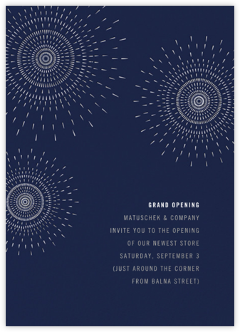 Firework - Navy - Paperless Post - Launch Party Invitations