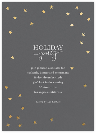 Starry Holiday - Charcoal/Gold - Sugar Paper - Company holiday party