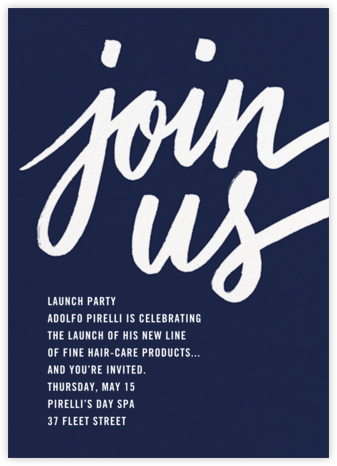 Rosina - Navy - Paperless Post - Launch Party Invitations