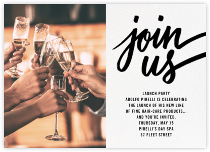 Rosina Photo - Black - Paperless Post - Launch Party Invitations