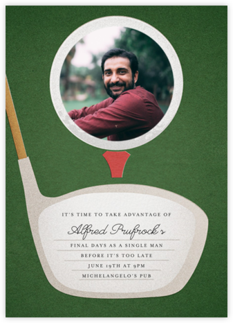 Tee Time (Photo) - Paperless Post - Bachelor party invitations