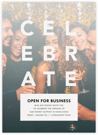 Celebratory Haze - White - Paperless Post - Launch Party Invitations