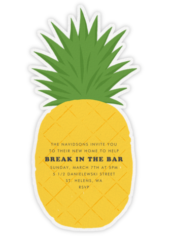 Pineapple Fling - Paperless Post - Housewarming Party Invitations 