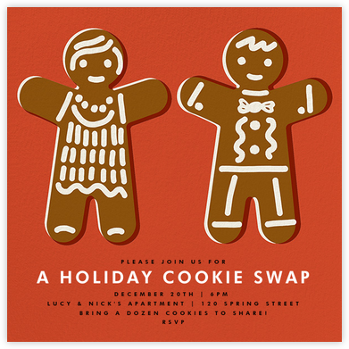 Gingerbread Invite - Blood Orange - The Indigo Bunting