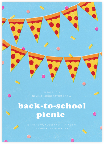 Five Easy Pizzas - Paperless Post - Back to School Invitations